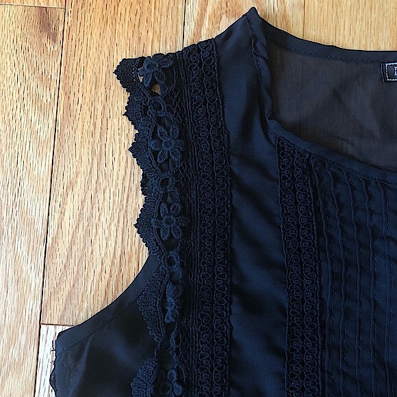 Love Stitch Peplum Blouse with Crochet and Pleat Details. - Picture 4 of 12